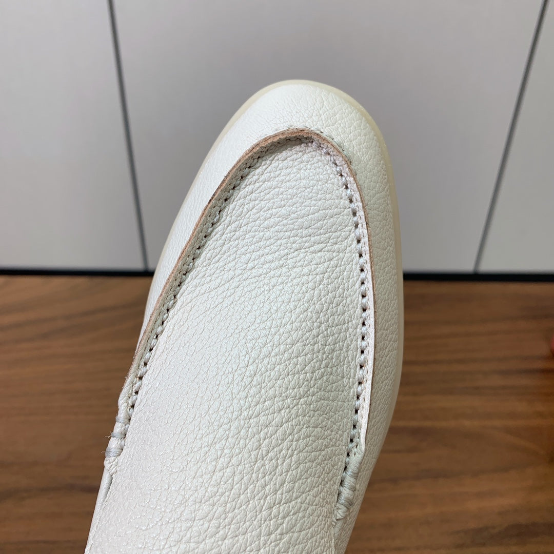 LP LOAFERS 25S IN CREAM WHITE LAMBSKIN