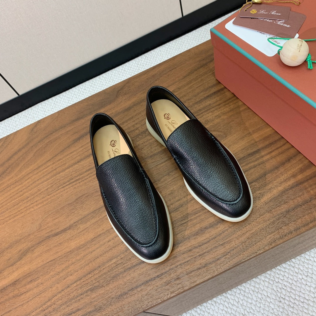 LP LOAFERS 25S IN BLACK LAMBSKIN
