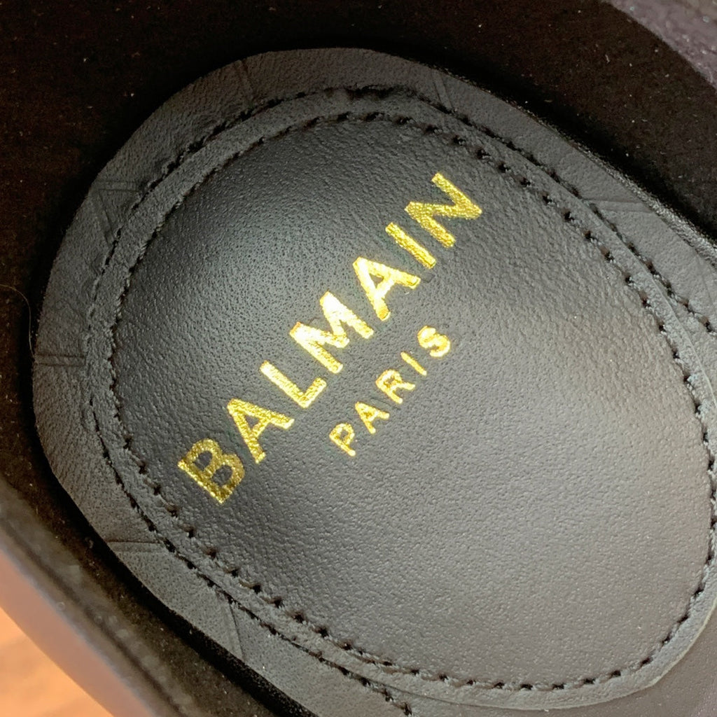 BALMAIN 26S HEELED SANDALS 95 MM IN BLACK CALFSKIN WITH GOLD HARDWARE