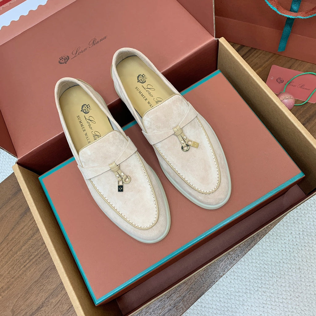LP SUMMER CHARMS WALK LOAFERS IN LIGHT PINK SUEDE