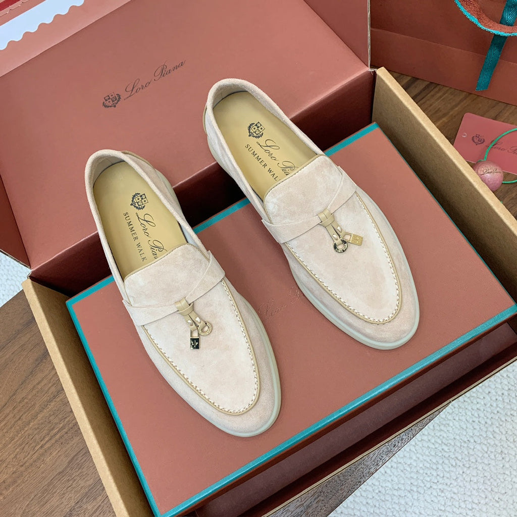 LP SUMMER CHARMS WALK LOAFERS IN LIGHT PINK SUEDE
