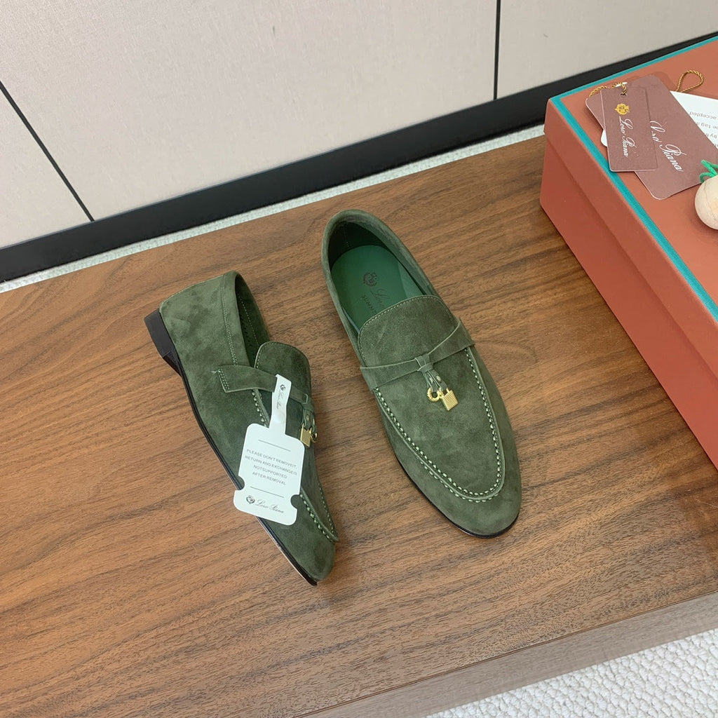 LP 26S SUMMER CHARMS WALK LOAFER IN SEA GREEN SUEDE GOLD HARDWARE