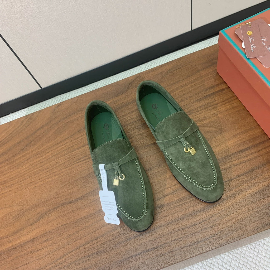 LP 26S SUMMER CHARMS WALK LOAFER IN SEA GREEN SUEDE GOLD HARDWARE