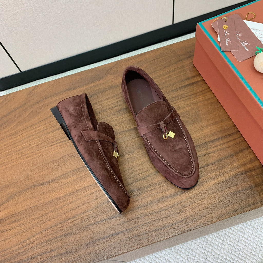 LP 26S SUMMER CHARMS WALK LOAFER IN DARK BROWN SUEDE GOLD HARDWARE