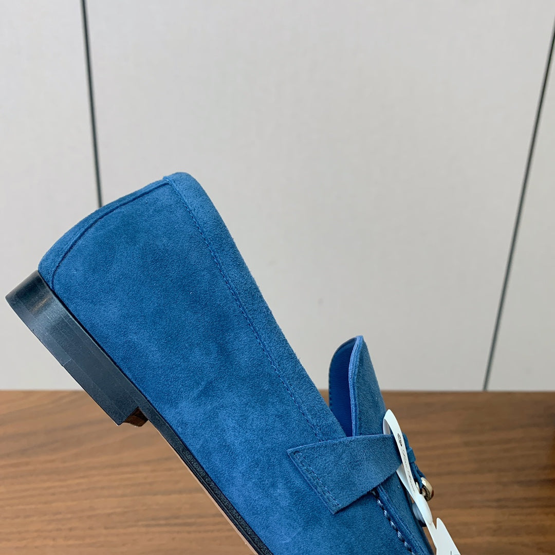 LP 26S SUMMER CHARMS WALK LOAFER IN DARK BLUE SUEDE SILVER HARDWARE