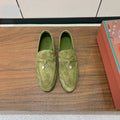 LP 26S SUMMER CHARMS WALK LOAFER IN OLIVE GREEN SUEDE GOLD HARDWARE