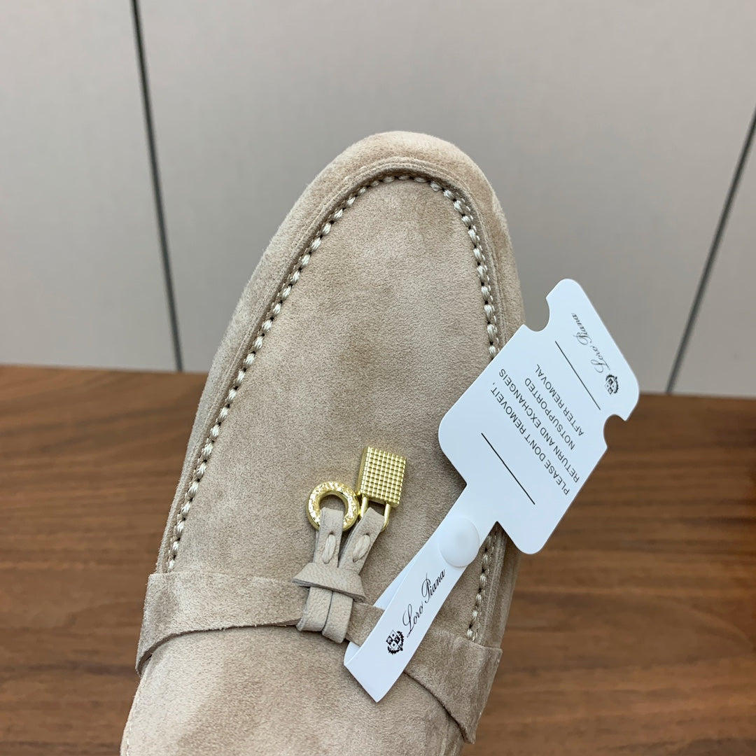 LP 26S SUMMER CHARMS WALK LOAFER IN LIGHT BROWN SUEDE GOLD HARDWARE