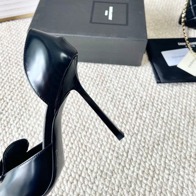 D'ORSAY PUMPS IN BLACK SMOOTH CALFSKIN