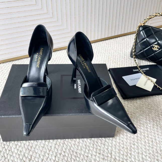 D'ORSAY PUMPS IN BLACK SMOOTH CALFSKIN