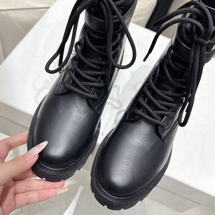 CELINE 26S MARTIN BOOTS IN BLACK CALFSKIN