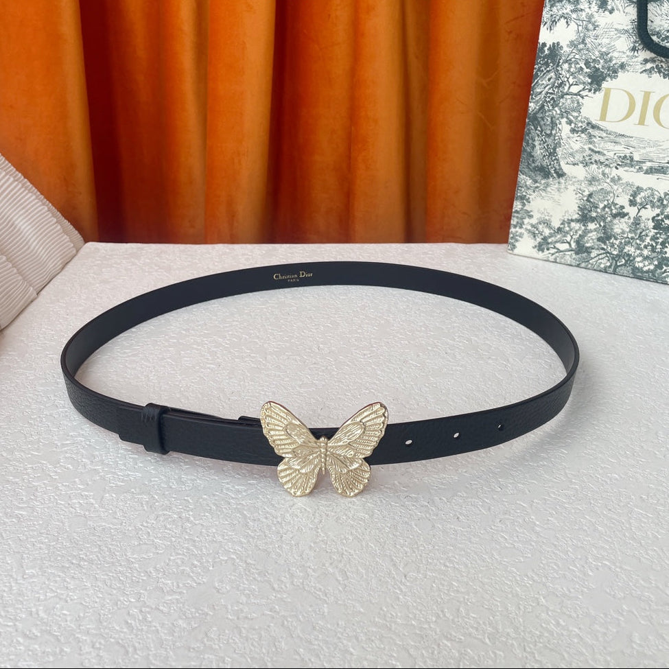 DIOR 25S BELT 20 MM IN BLACK CALFSKIN 567926
