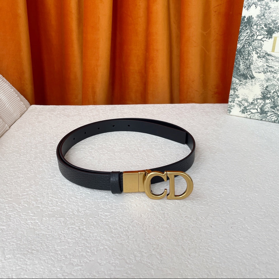 DIOR 25S BELT 20 MM IN BLACK CALFSKIN 563224