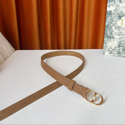 DIOR 26S BELT 20 MM IN CAMEL BROWN SUEDE 661466