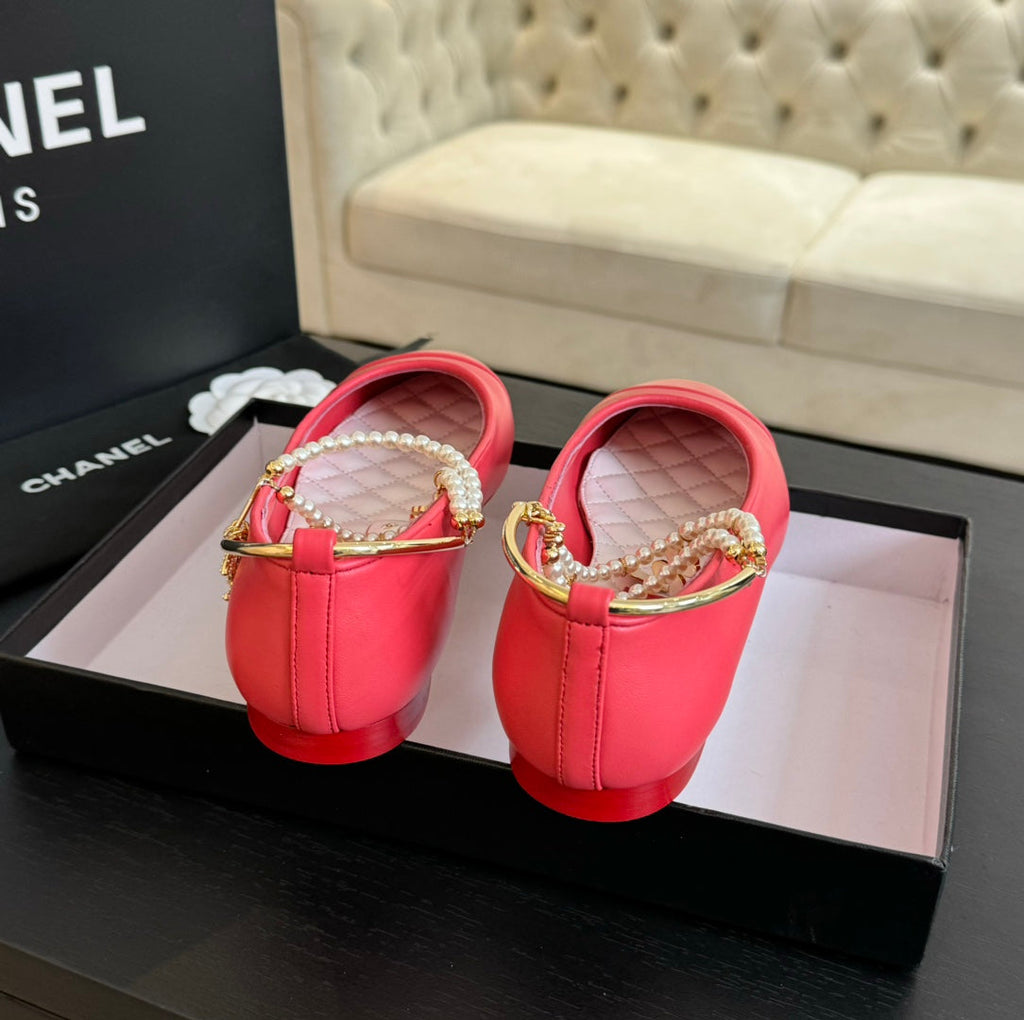 Double Strap Chunky Heel Mary Jane Shoes Red Pink
