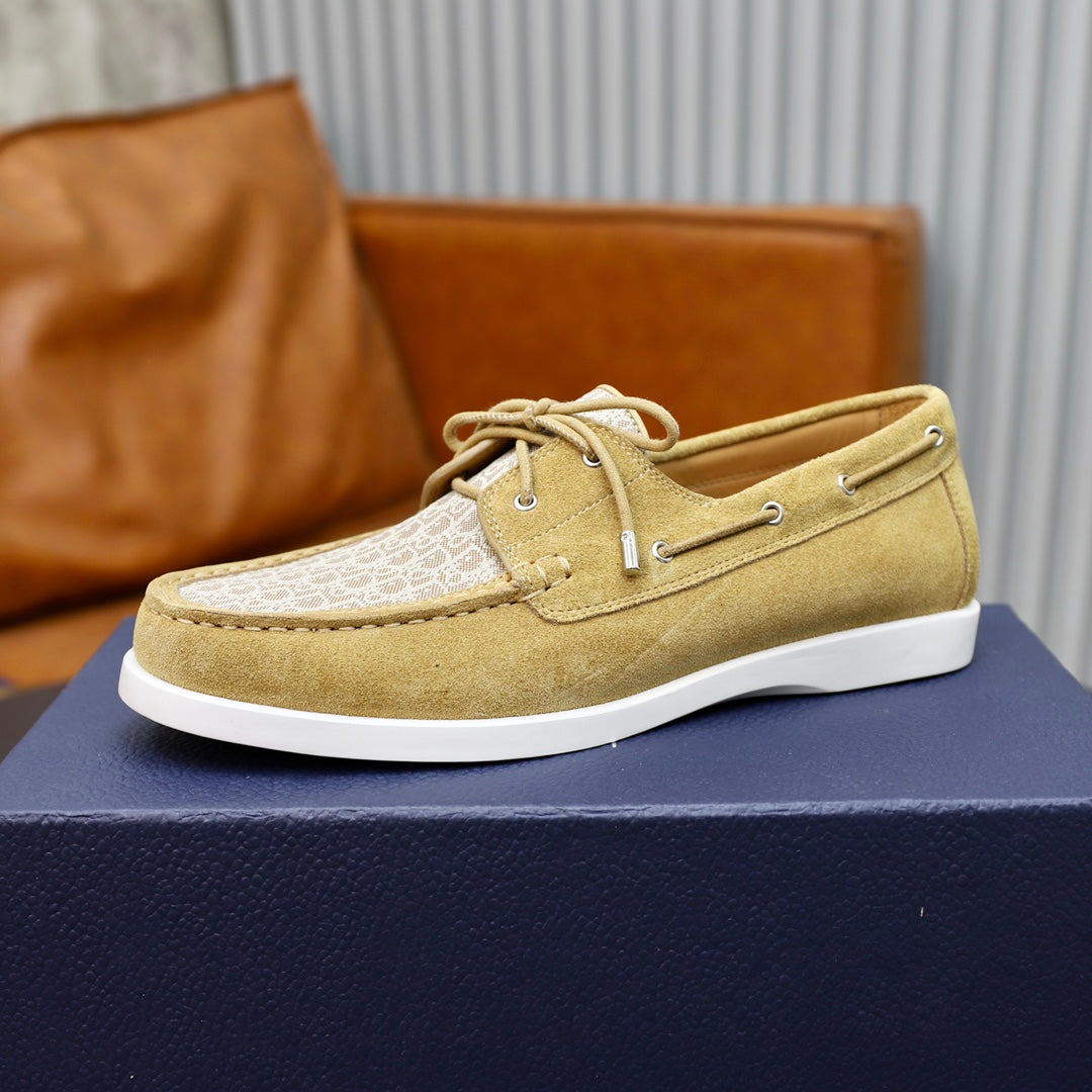 CD GRANVILLE BOAT SHOE FLAX-BEIGE SUEDE