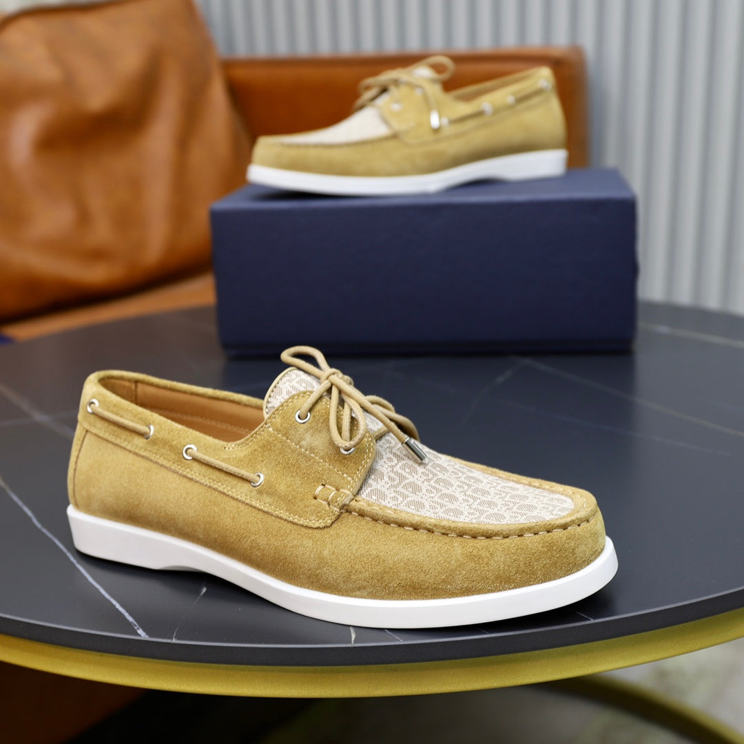 CD GRANVILLE BOAT SHOE FLAX-BEIGE SUEDE
