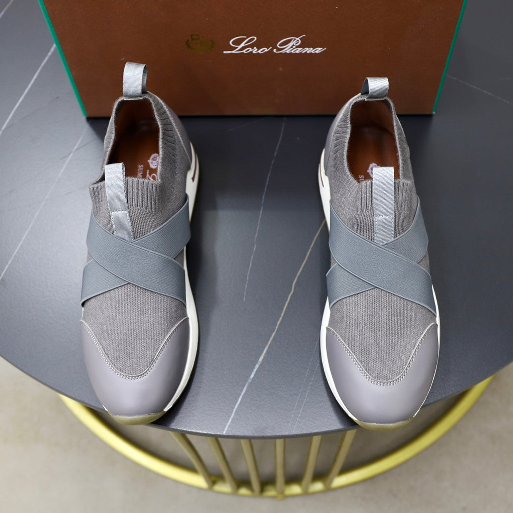 LP 360 KNITTED CASUAL SNEAKERS GRAY WOOL