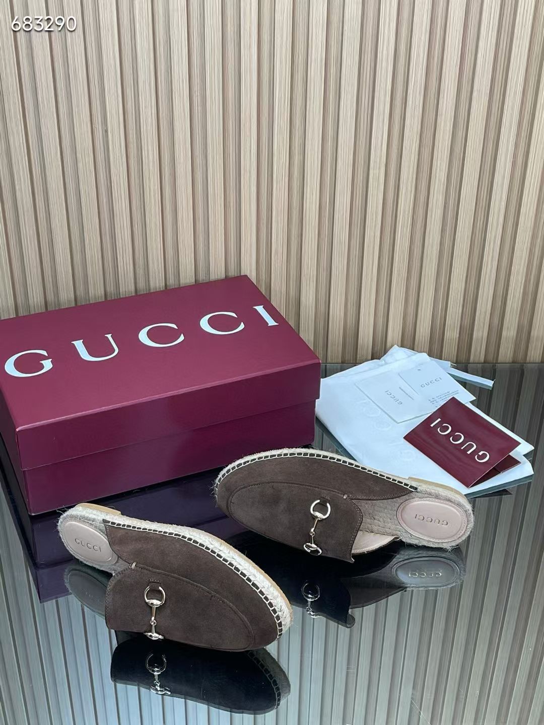 GUCCI 26S LOAFER MULES IN DARK BROWN SUEDE