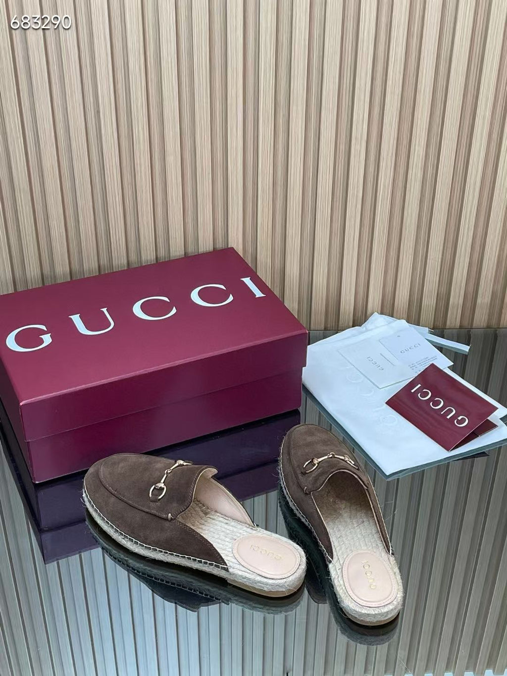 GUCCI 26S LOAFER MULES IN DARK BROWN SUEDE
