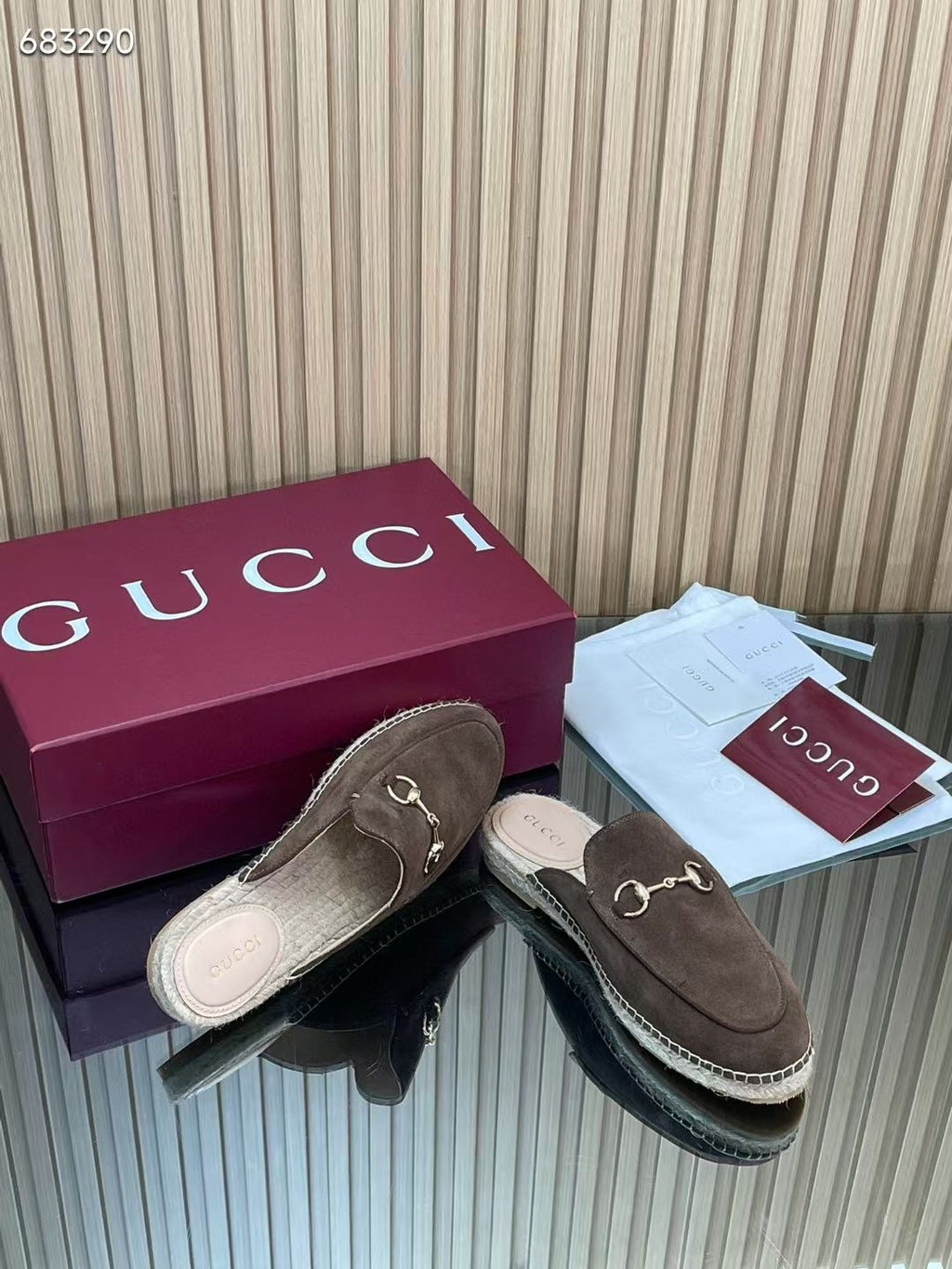 GUCCI 26S LOAFER MULES IN DARK BROWN SUEDE