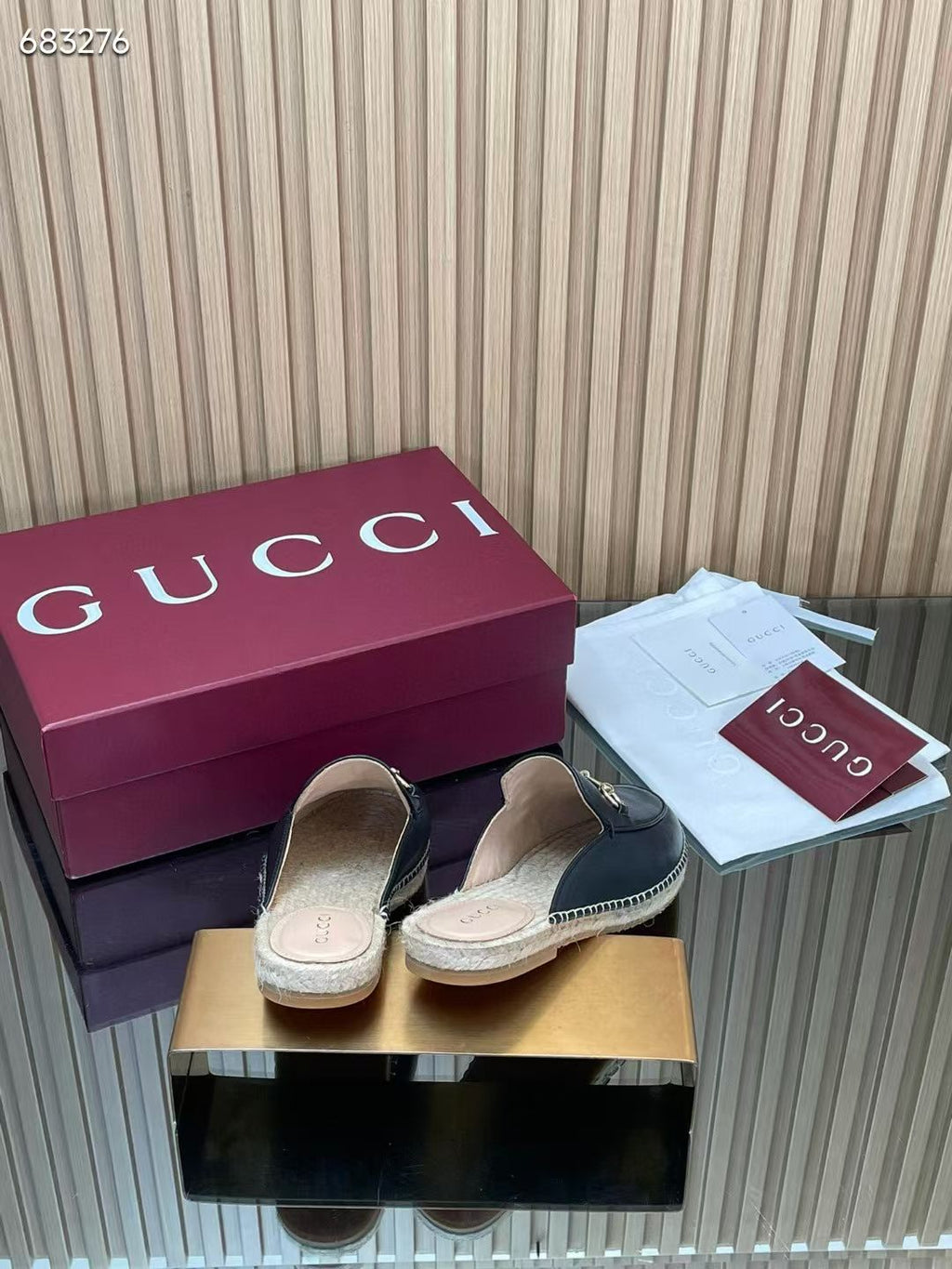 GUCCI 26S LOAFER MULES IN BLACK CALFSKIN