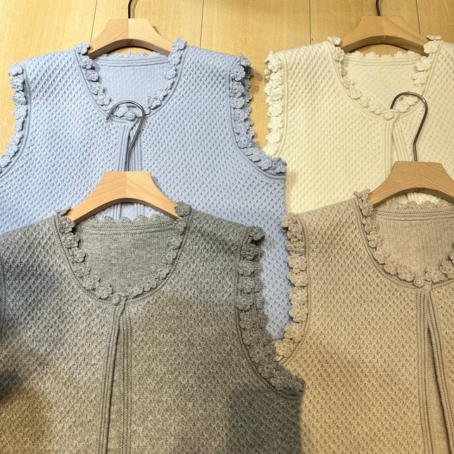 LP 26S LACE CASHMERE VEST 629