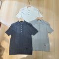 LORO PIANA 26S SHORT SLEEVE KNIT POLO SHIRT 843