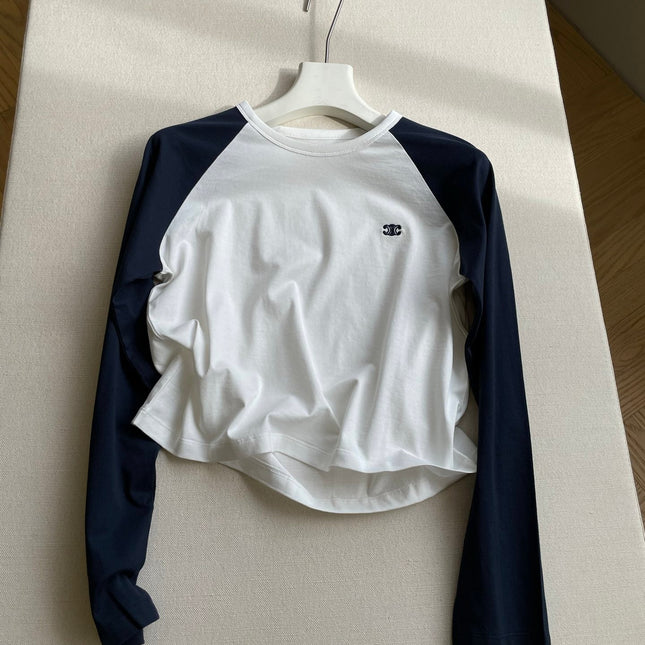 CELINE 26S CROPPED LONG-SLEEVE T-SHIRT 438