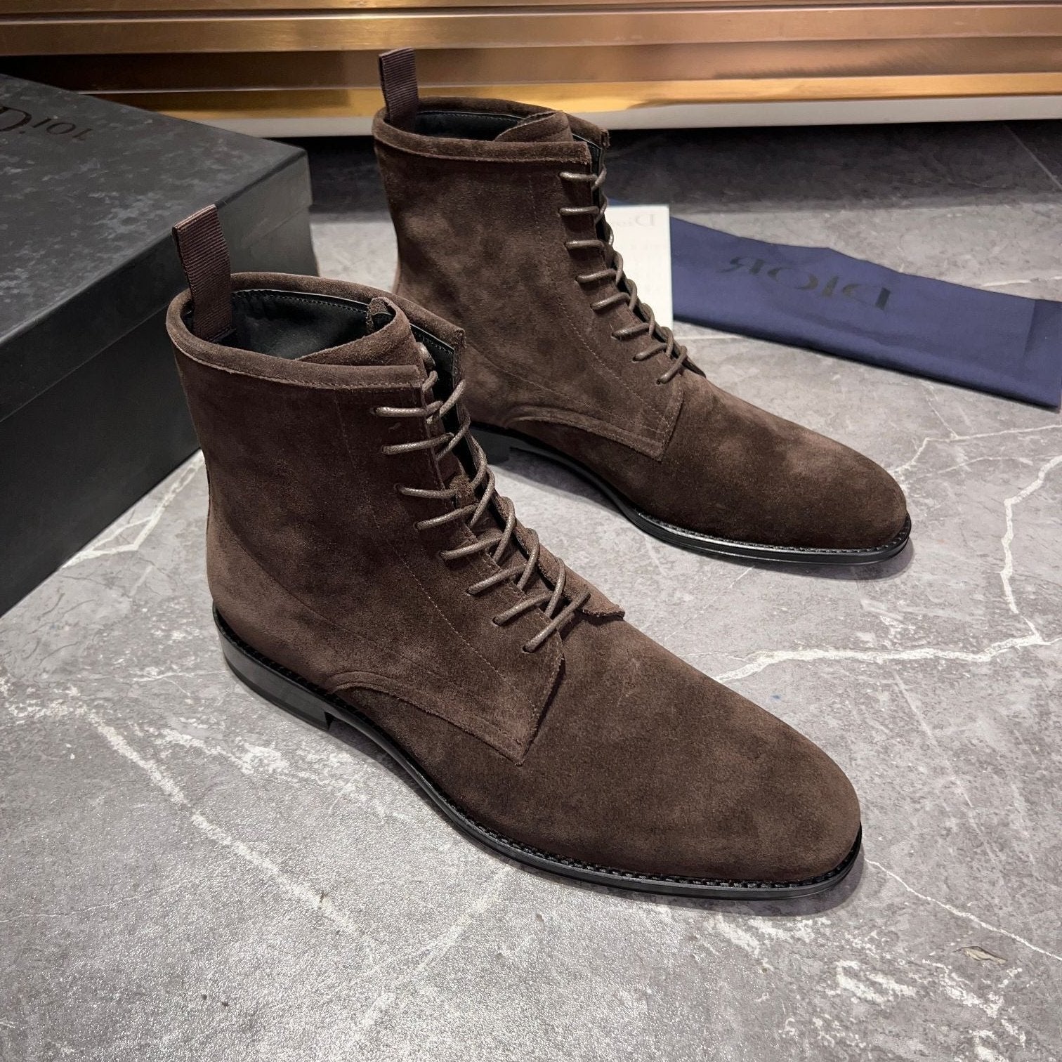 CD JUMP LACE-UP BOOT BROWN SUEDE