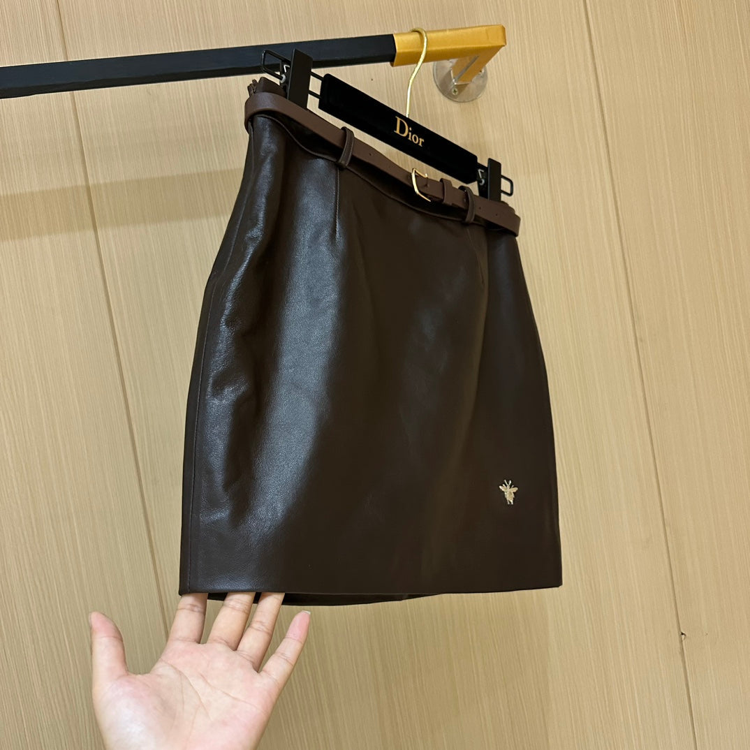 DIOR 26S LEATHER SKIRT 1178