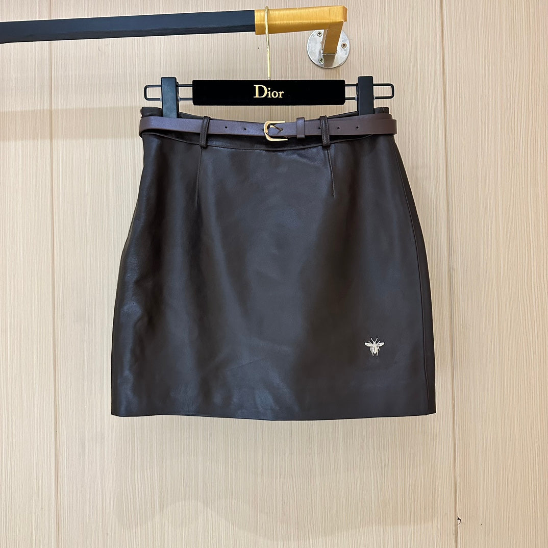 DIOR 26S LEATHER SKIRT 1178
