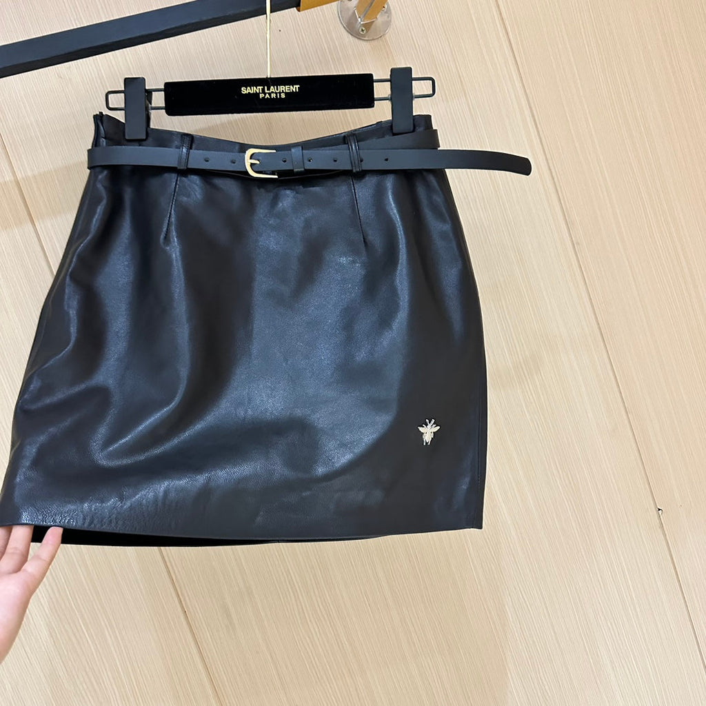 DIOR 26S LEATHER SKIRT 1177