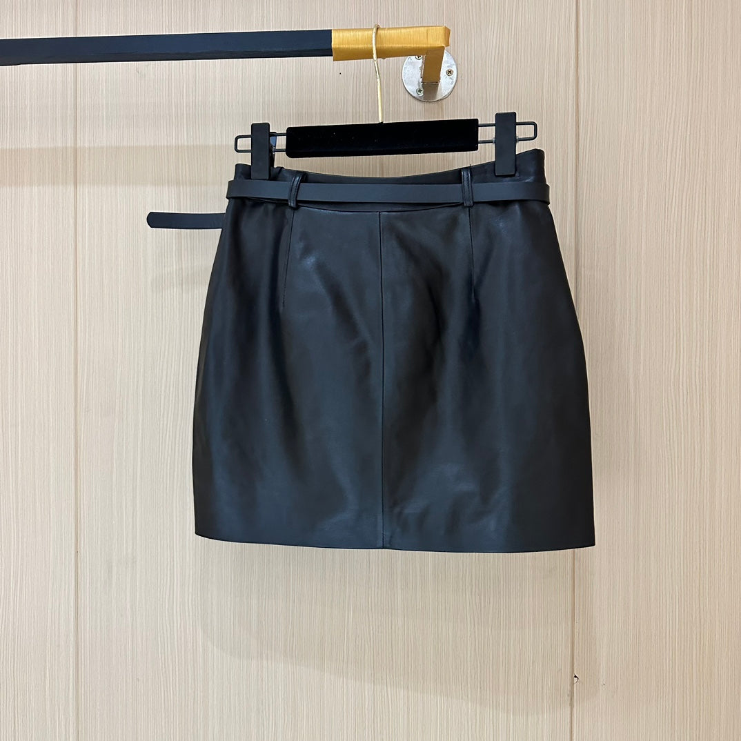 DIOR 26S LEATHER SKIRT 1177