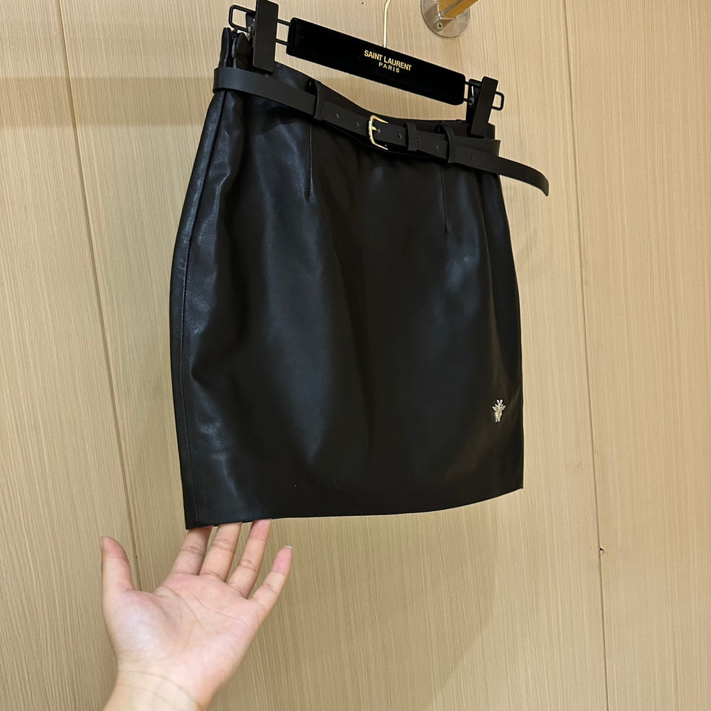 DIOR 26S LEATHER SKIRT 1177