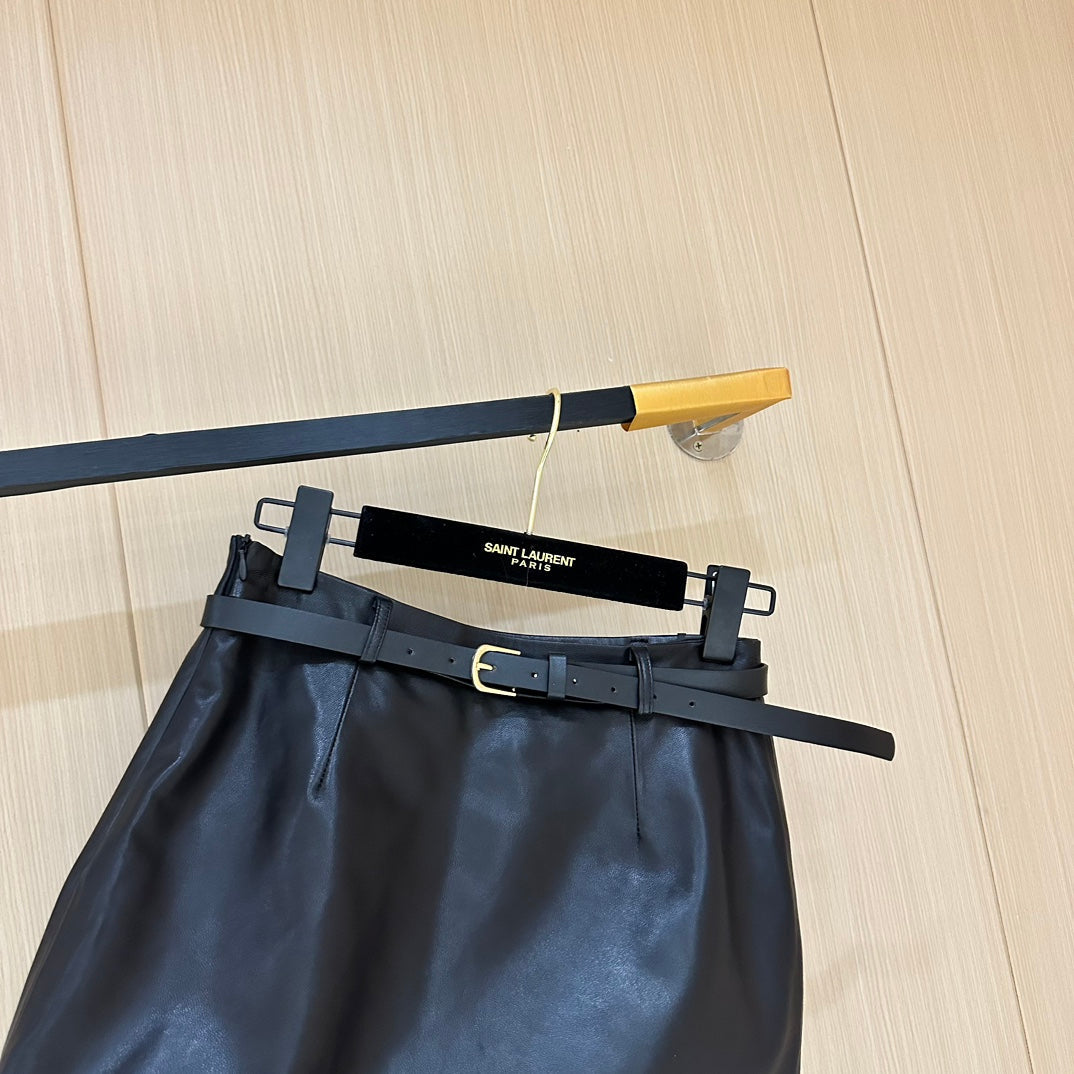 DIOR 26S LEATHER SKIRT 1177