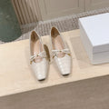 DIOR 26S MARY JANE KITTEN HEEL 40MM IN BEIGE CROCODILE EMBOSSED CALFSKIN