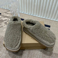 TASMAN MAXI CURLY IN SMOKE GRAY SUEDE AND SHEARLING