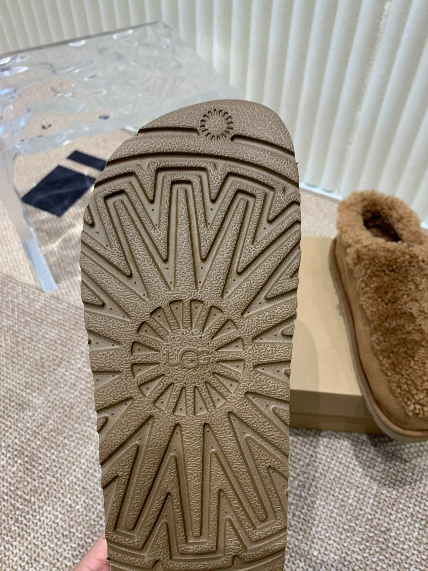 TASMAN MAXI CURLY IN SEPIA BROWN SUEDE AND SHEARLING