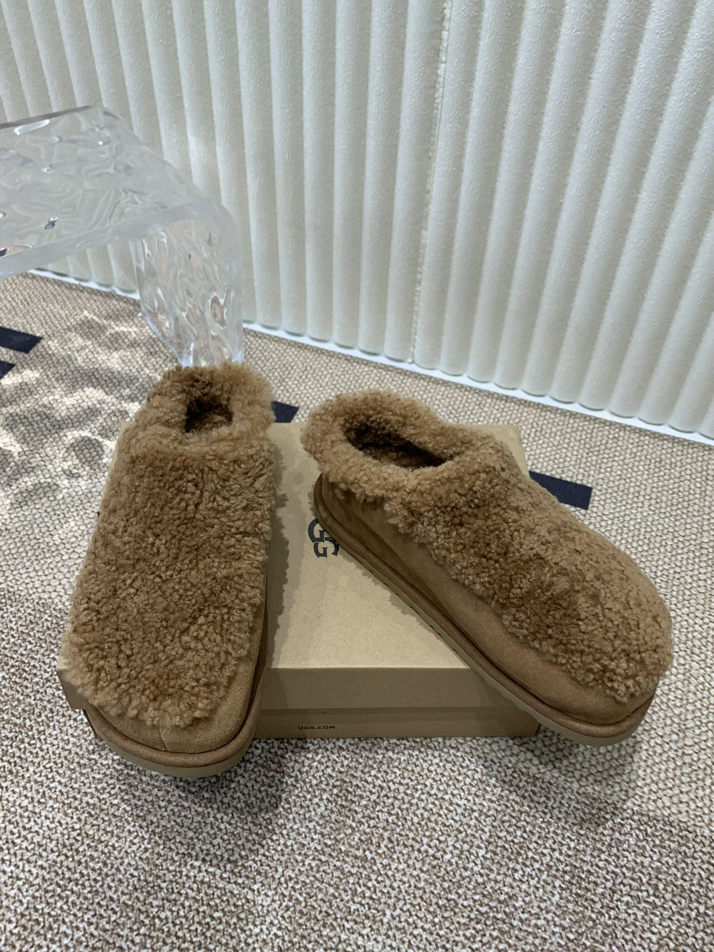 TASMAN MAXI CURLY IN SEPIA BROWN SUEDE AND SHEARLING