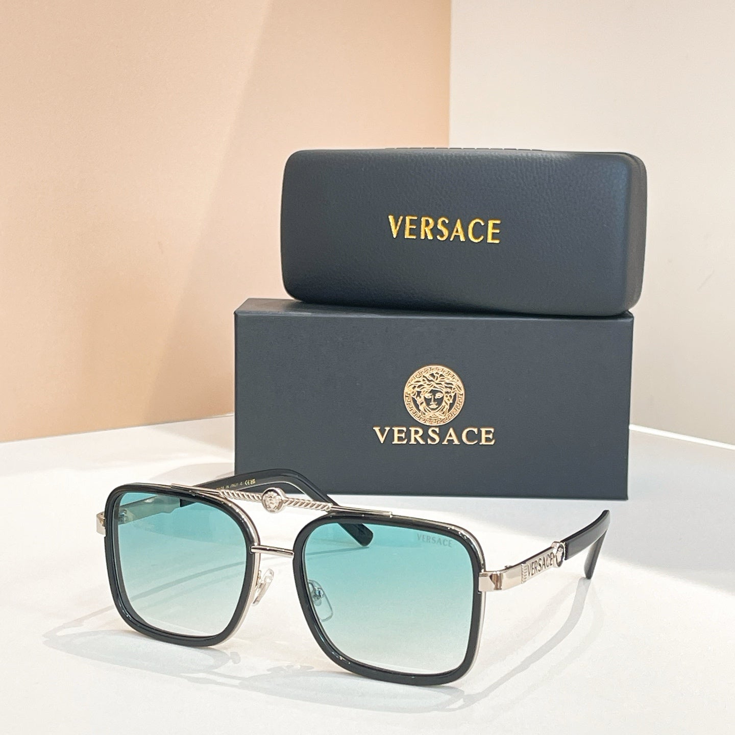 MEDUSA BIGGIE SQUARE FRAME SUNGLASSES VE5168 IN ACETATE