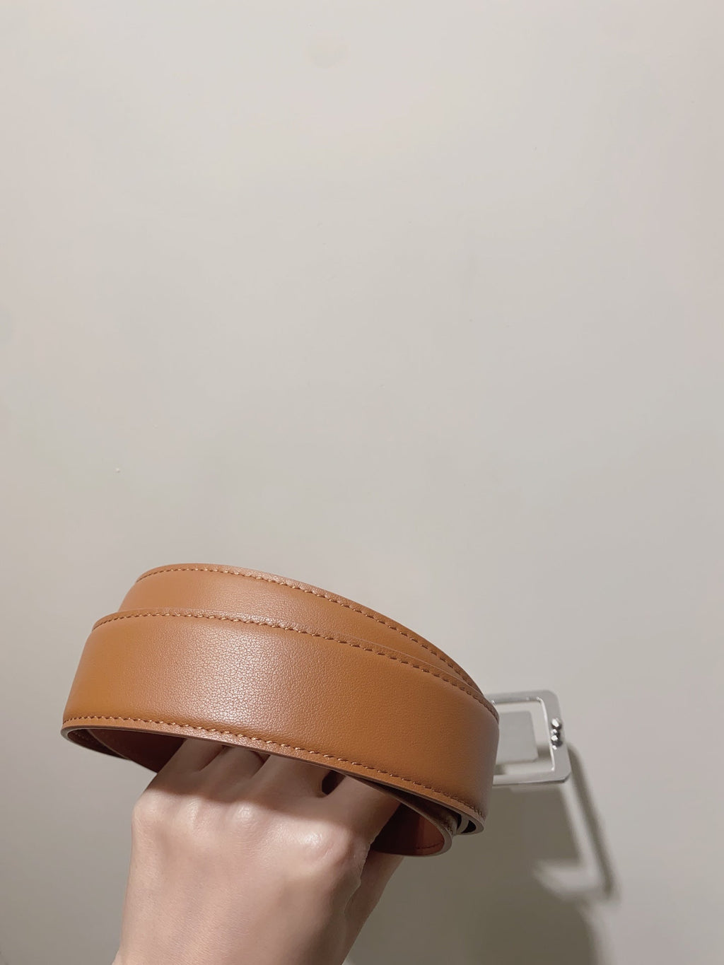 YSL 25S BELT 30 MM IN BROWN CALFSKIN 520625