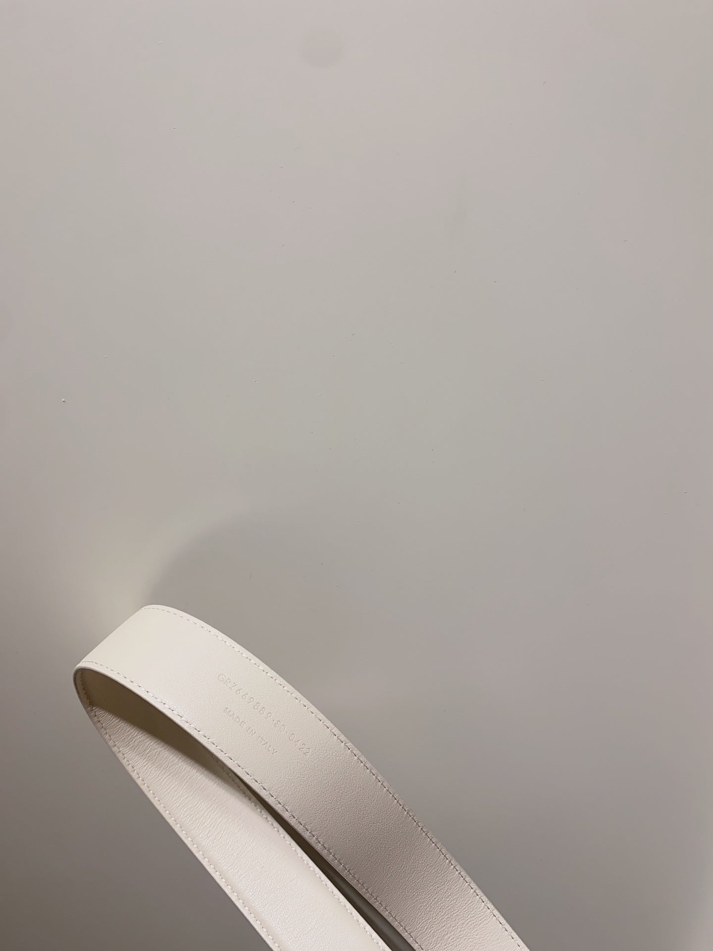YSL 25S BELT 30 MM IN CREAM WHITE CALFSKIN 520626