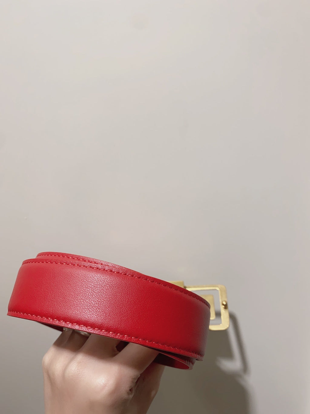 YSL 25S BELT 30 MM IN RED CALFSKIN 520628