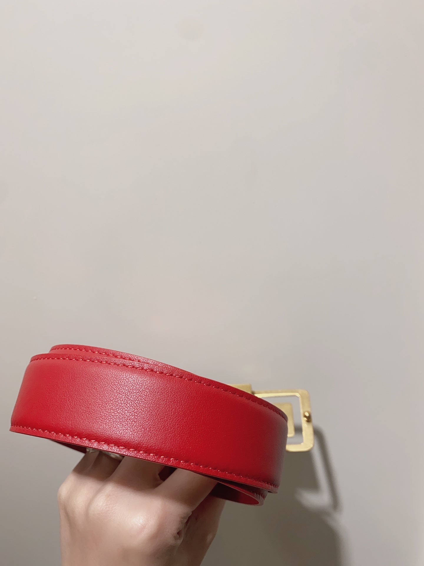 YSL 25S BELT 30 MM IN RED CALFSKIN 520628