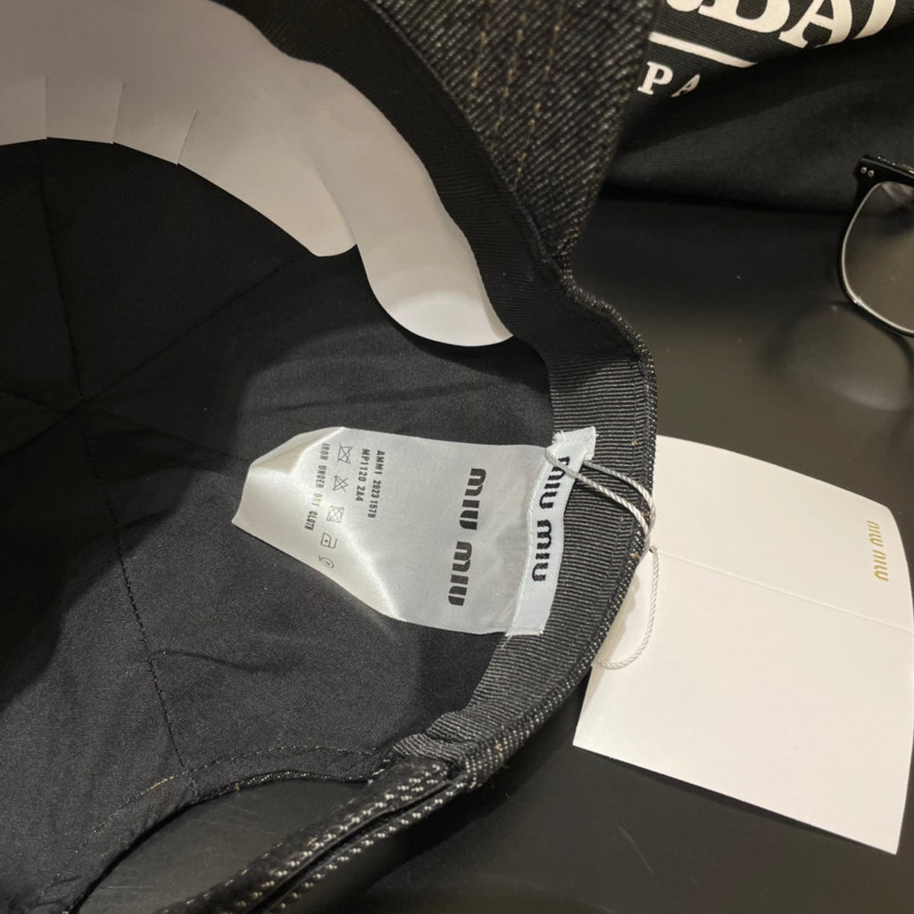 MIUMIU 26S DENIM BASEBALL CAP 340584