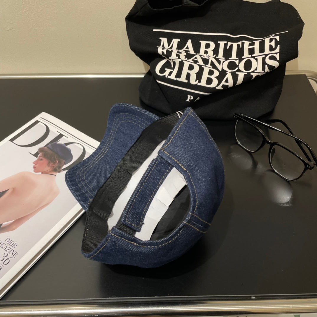 MIUMIU 26S DENIM BASEBALL CAP 340585