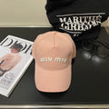 MIUMIU EMBROIDERED DENIM BASEBALL CAP STYLE 77