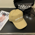 MIUMIU EMBROIDERED DENIM BASEBALL CAP STYLE 76