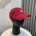 CELINE BASEBALL CAP 910972 IN RED CANVAS