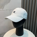 CELINE BASEBALL CAP 910977 IN WHITE CANVAS